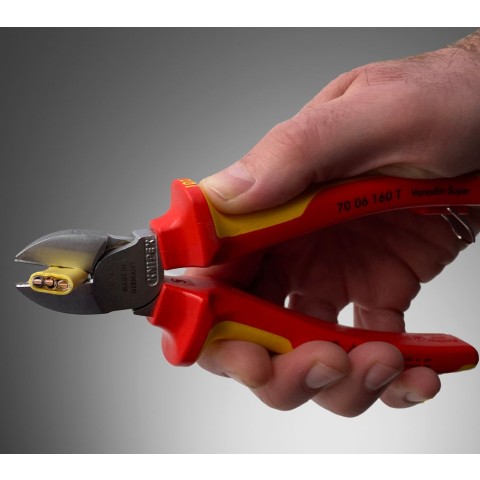 Diagonal Cutters-1000V Insulated-Tethered Attachment | KNIPEX Tools